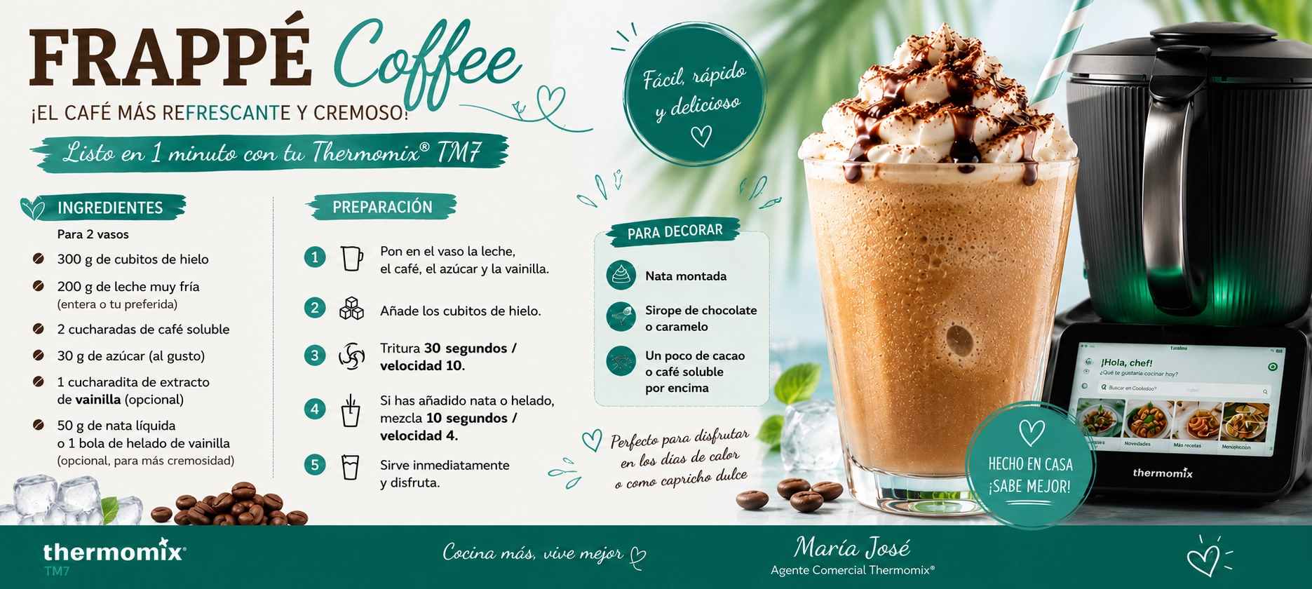 Frappé Coffee con Thermomix® TM7: la receta más refrescante y cremosa del verano