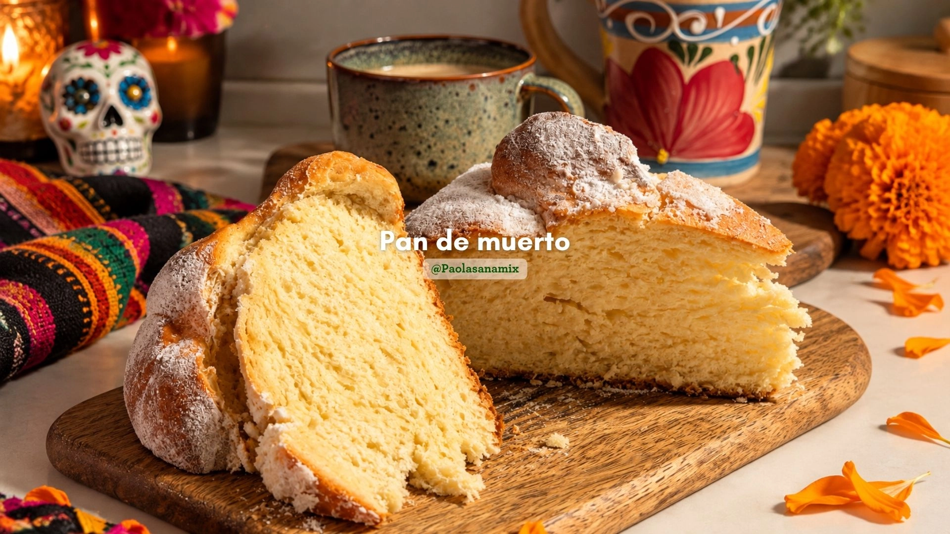 Pan de muerto en Thermomix: receta mexicana con masa tipo roscón de Reyes